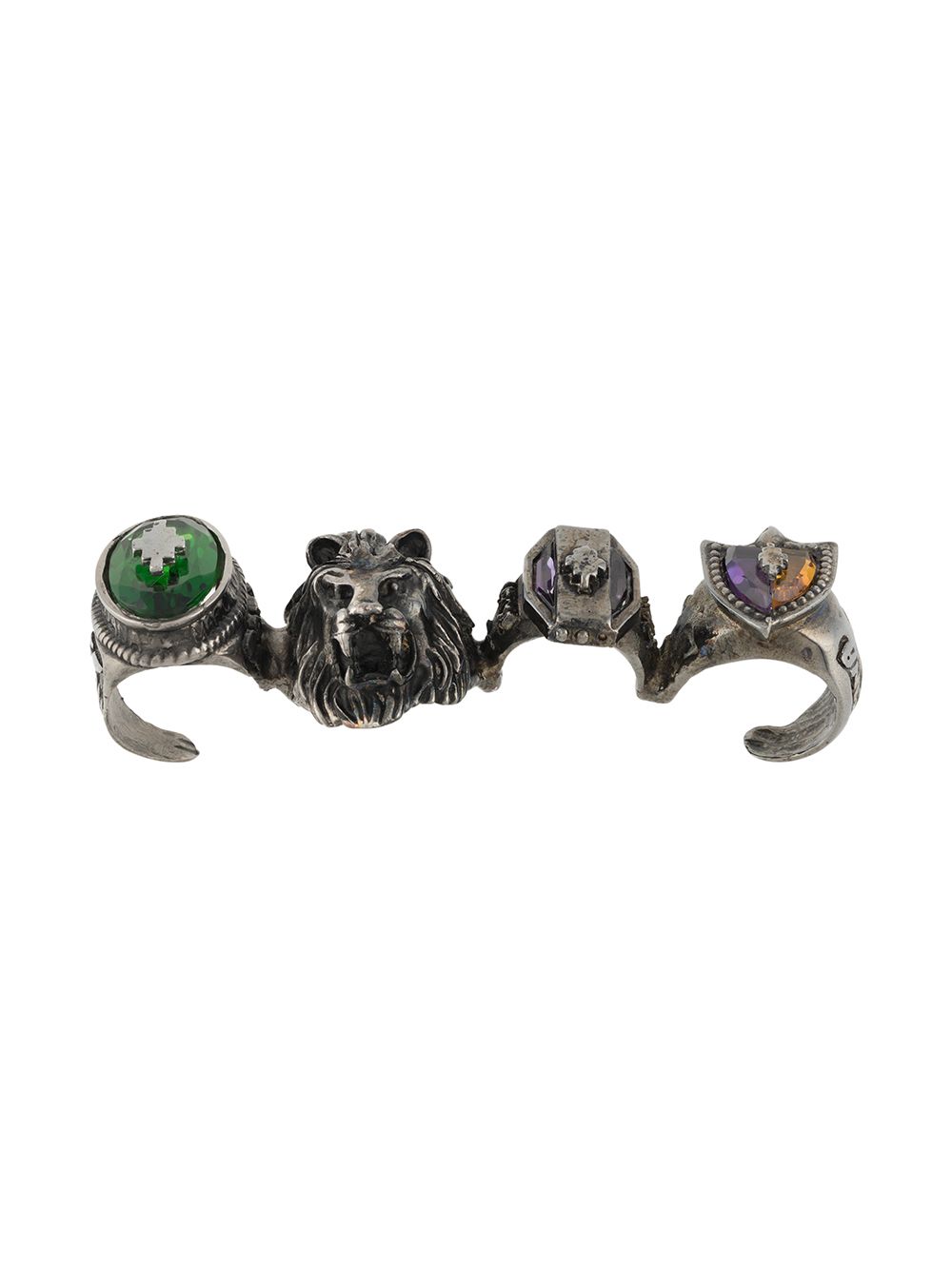 фото Marcelo burlon county of milan college ring knucklduster black multicol