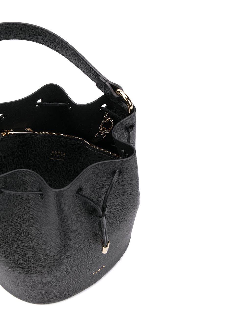 фото Furla block logo bucket bag