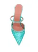Amina Muaddi 105mm Gilda glitter mules