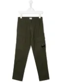 C.P. Company Kids goggle insert cargo trousers - Green