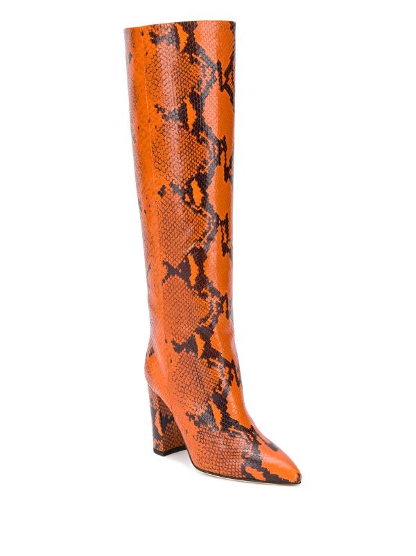 orange snake boots