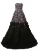 Image 1 of Saiid Kobeisy feather-embellished strapless gown