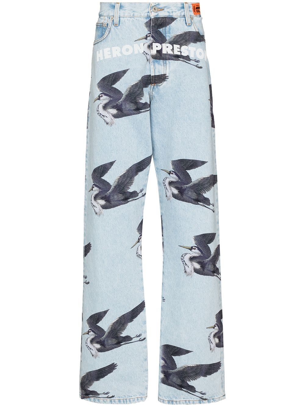 фото Heron preston printed 5 pockets vintage blue herons