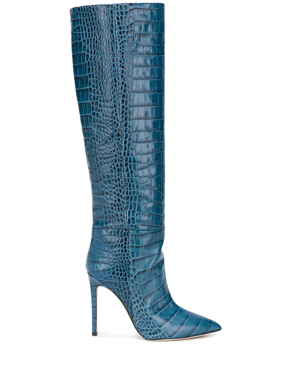 paris texas blue croc boots