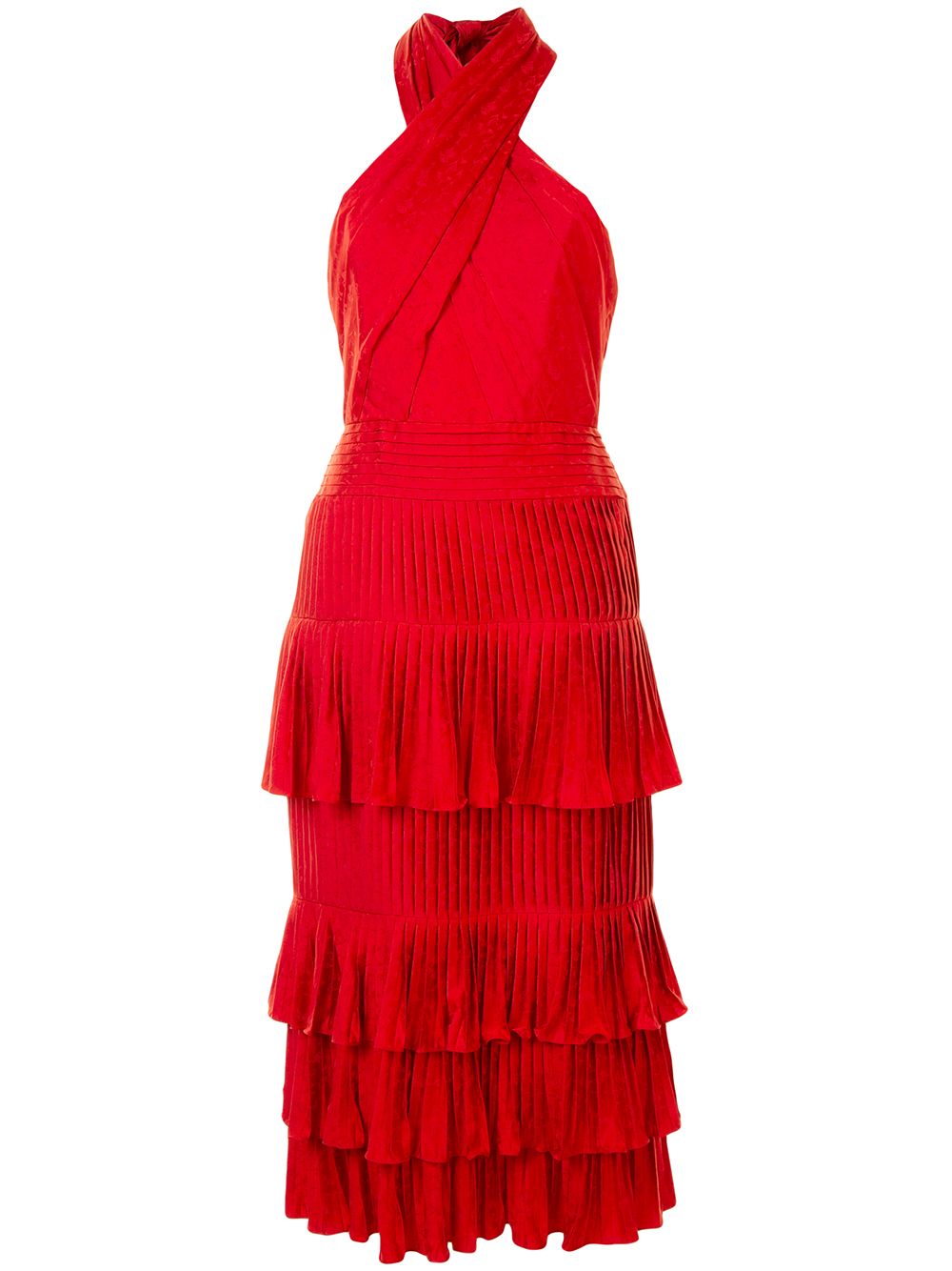 фото Silvia tcherassi halterneck pleated dress