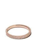 Ef Collection 14kt rose gold double diamond eternity band ring