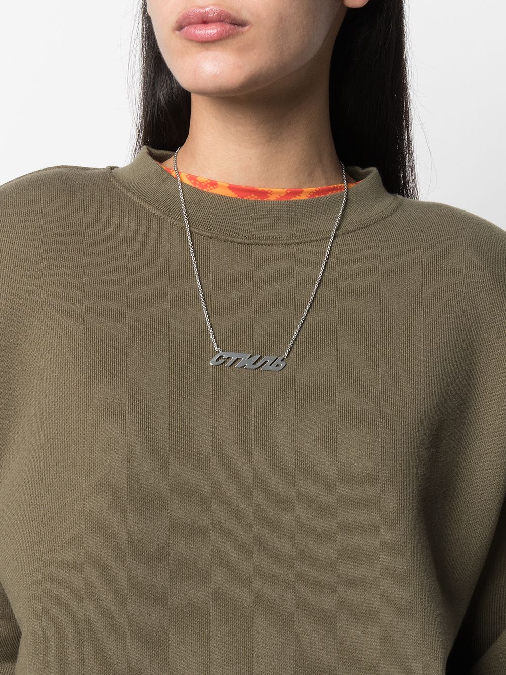 фото Heron preston ctnmb necklace silver silver