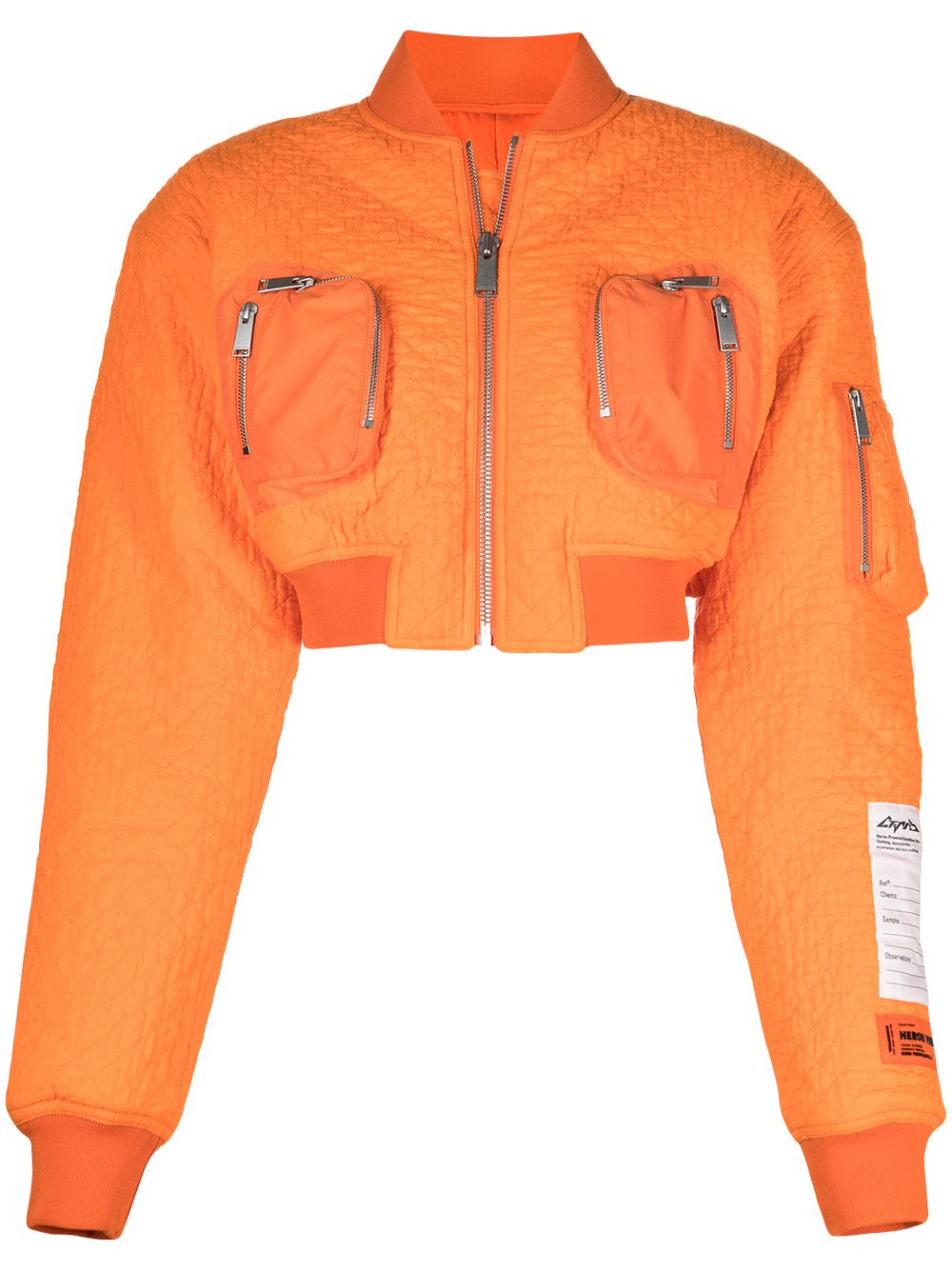 фото Heron preston cotton quilted bomber golden poppy