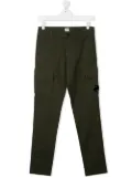 C.P. Company Kids TEEN goggle insert cargo trousers - Green