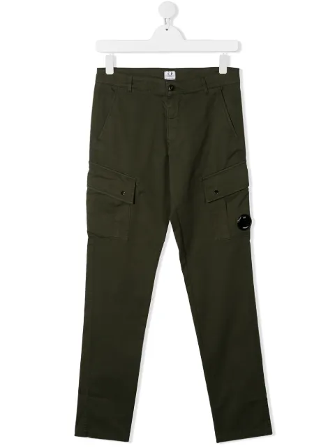 C.P. Company Kids pantalones tipo cargo con detalle de lente