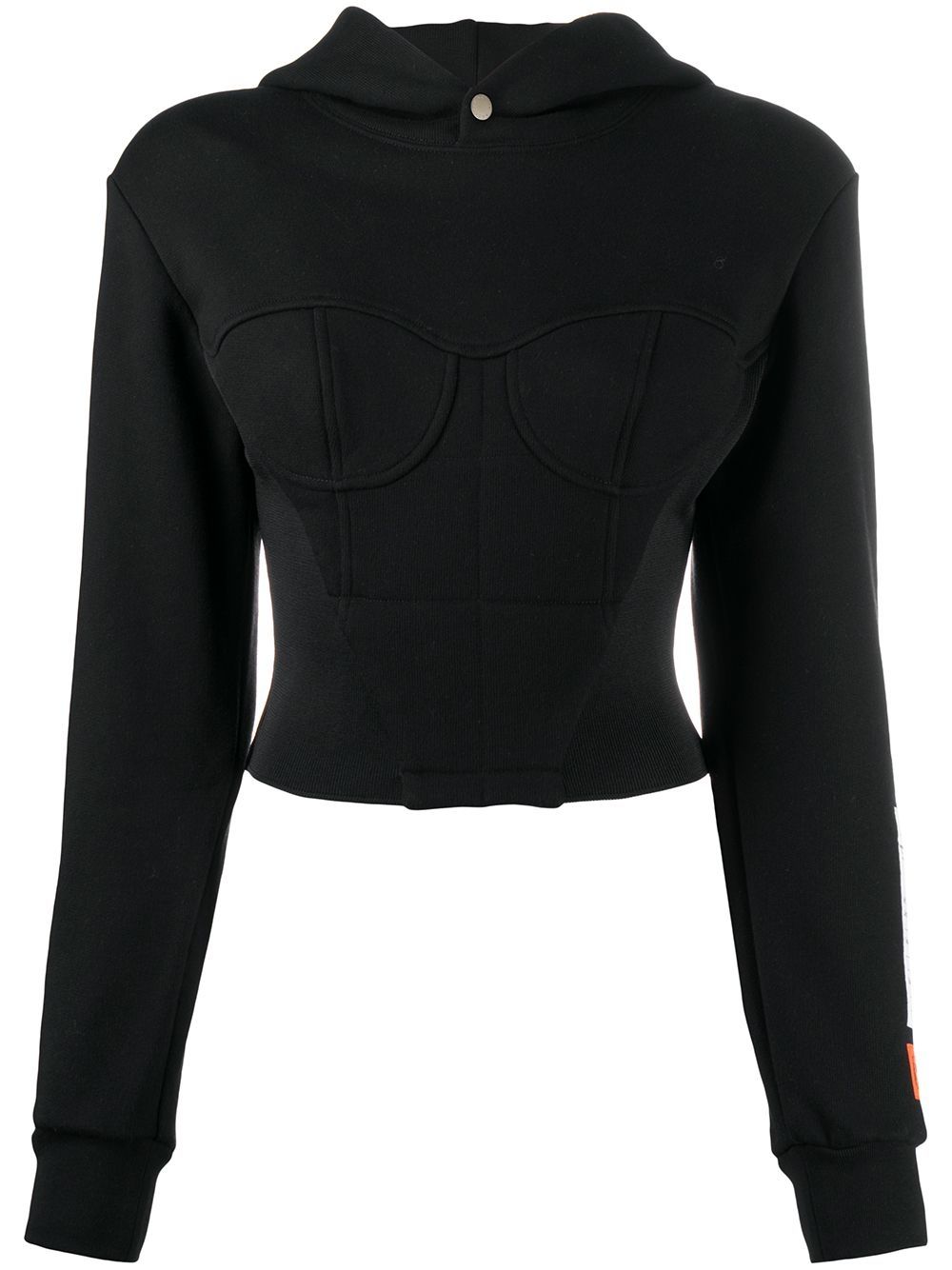 фото Heron preston corset hoodie black