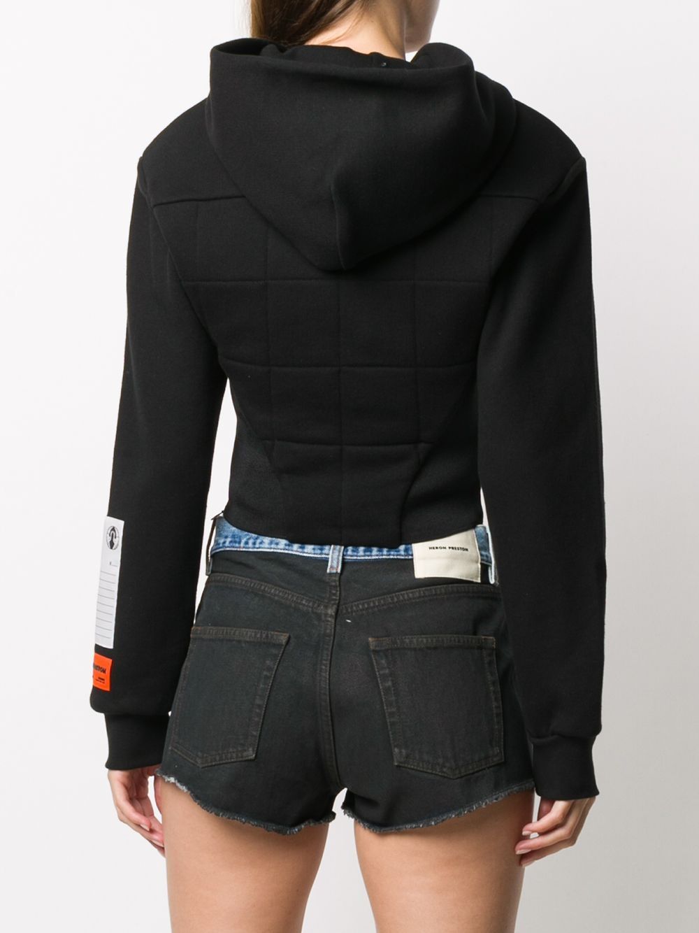 фото Heron preston corset hoodie black