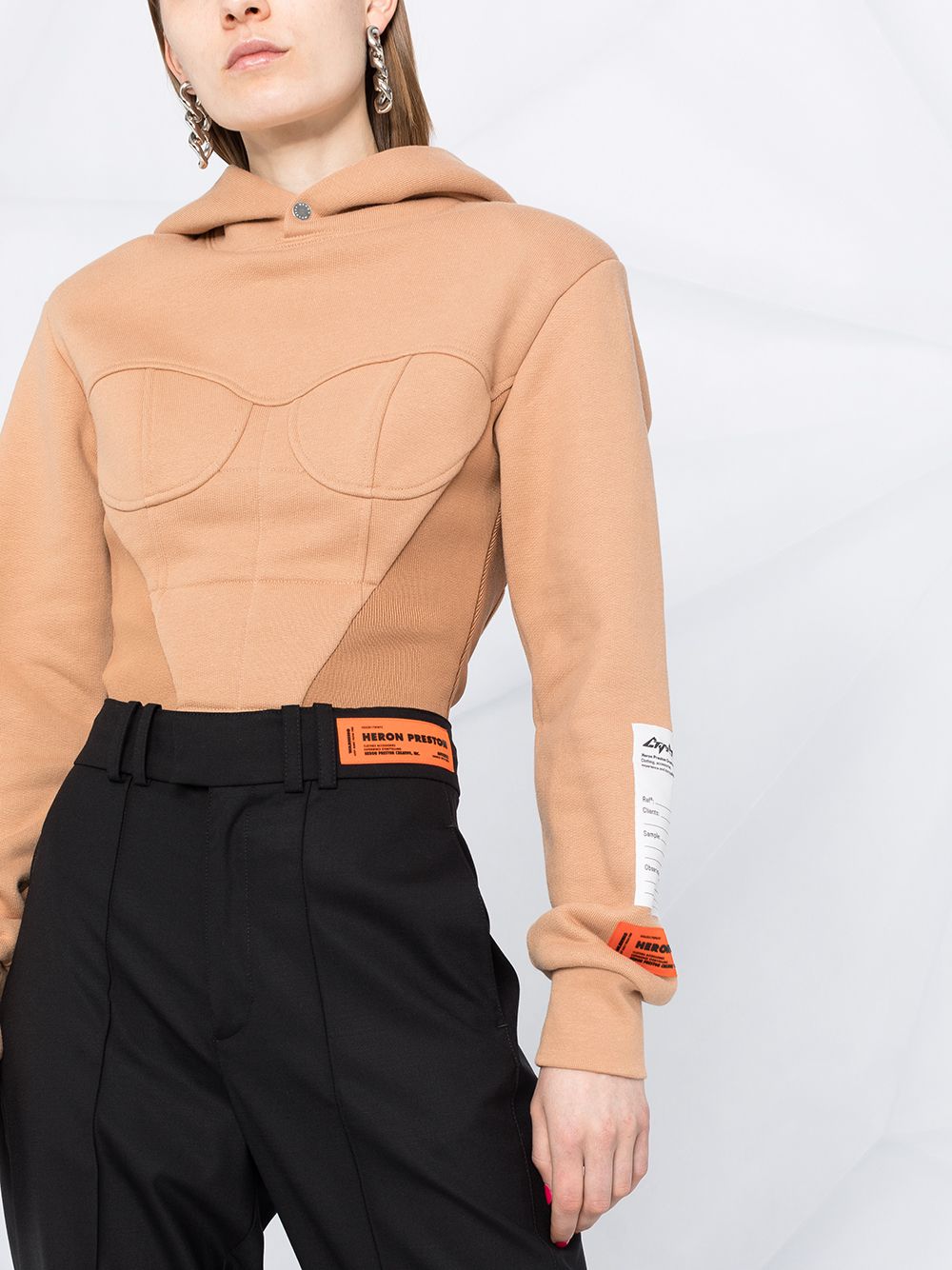 фото Heron preston corset hoodie caramel