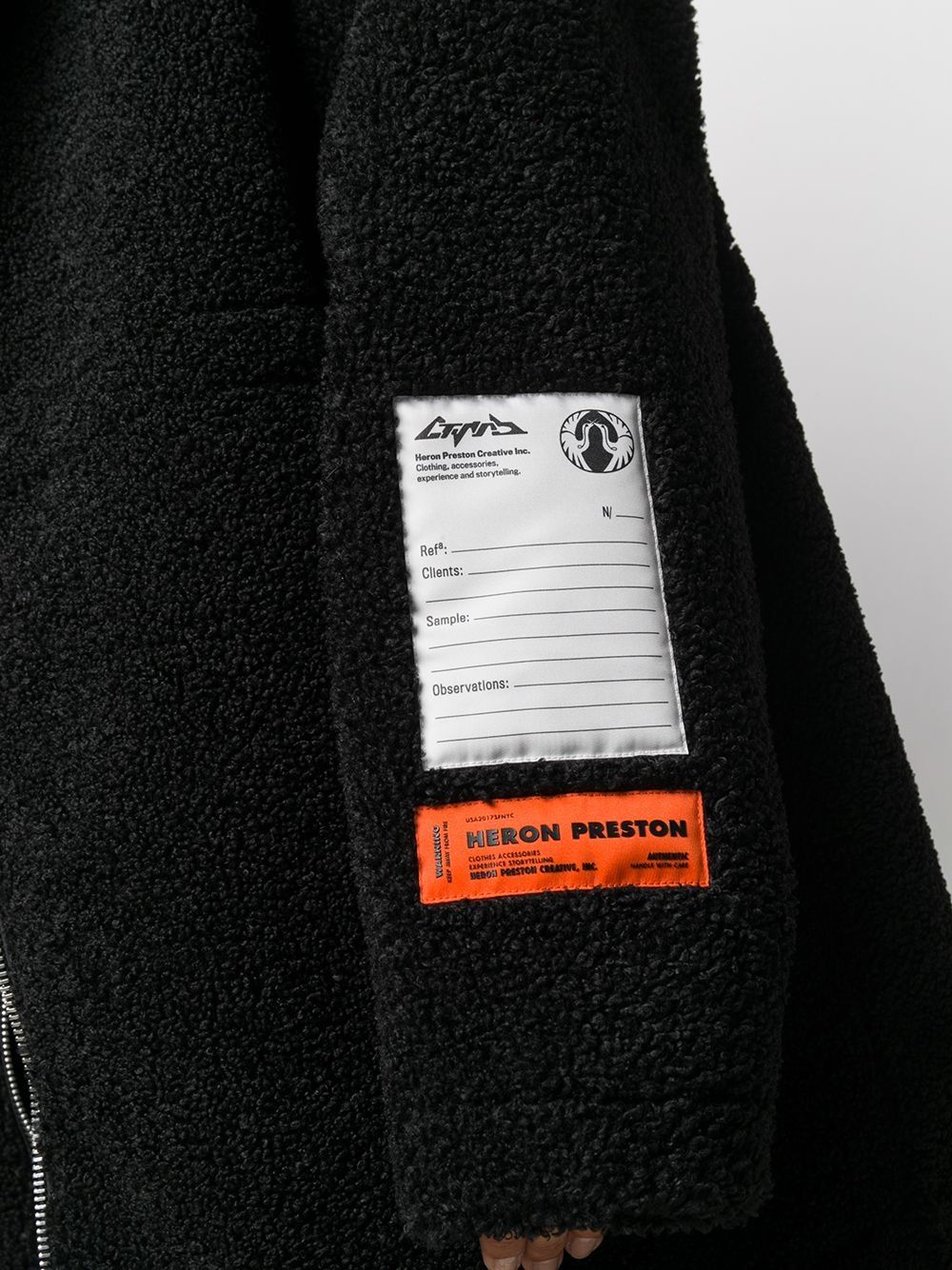 фото Heron preston faux-shearling mid-length coat