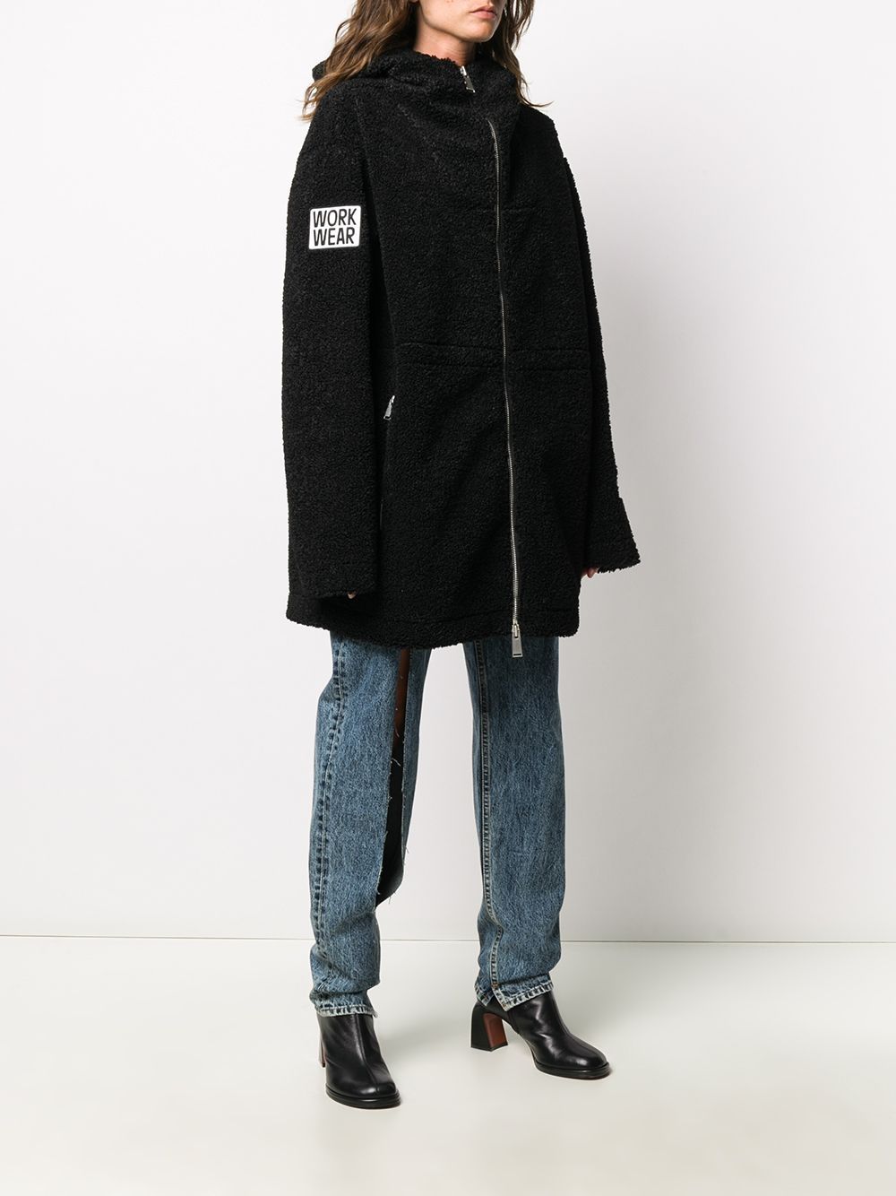 фото Heron preston faux-shearling mid-length coat