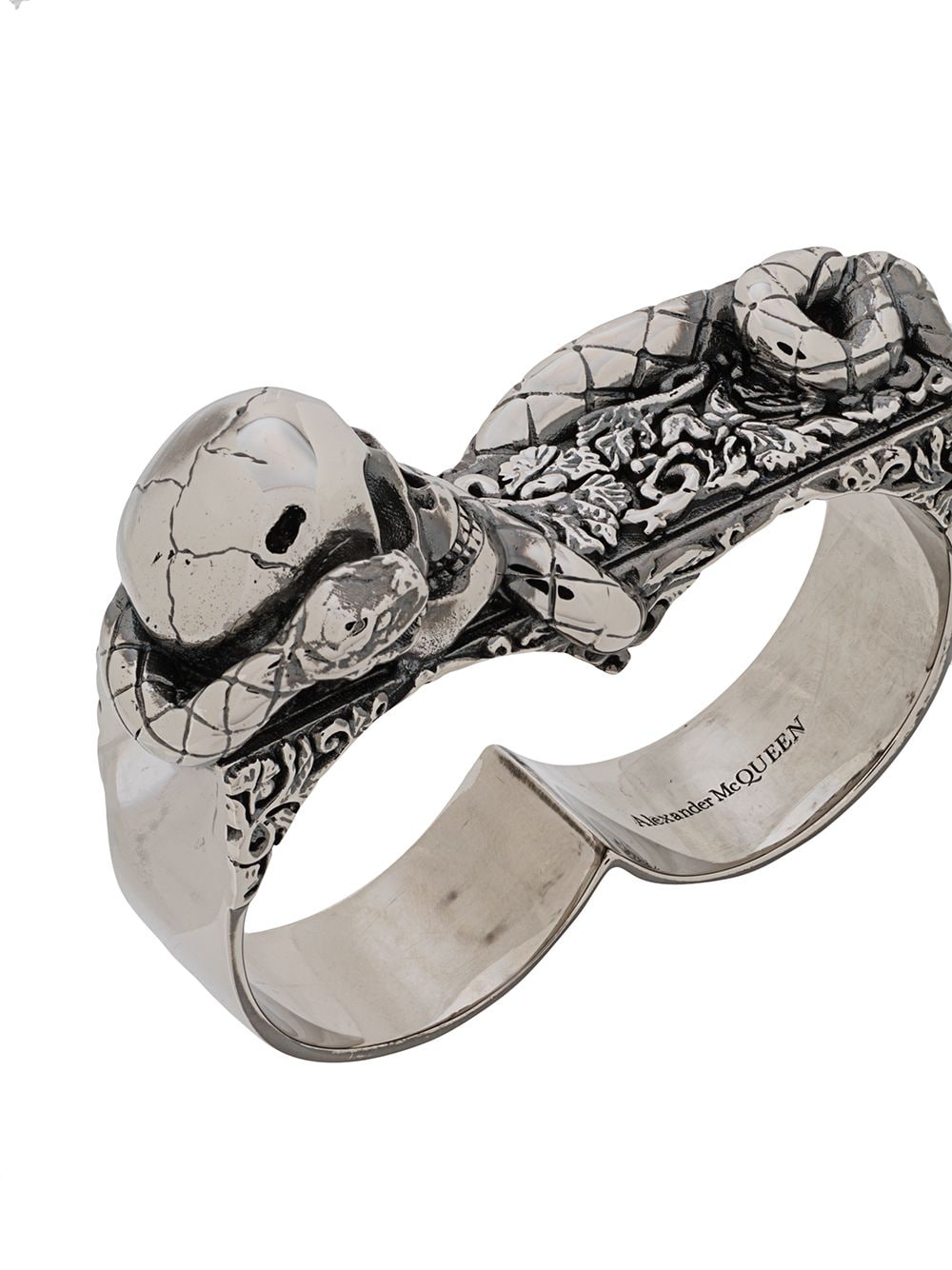фото Alexander mcqueen кольцо с декором skull
