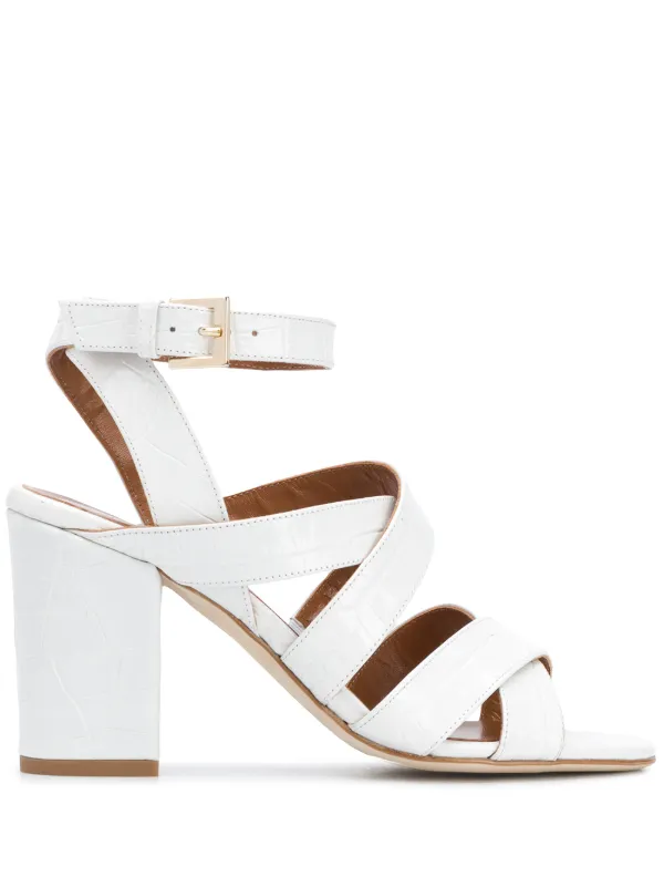 cross strap heeled sandals