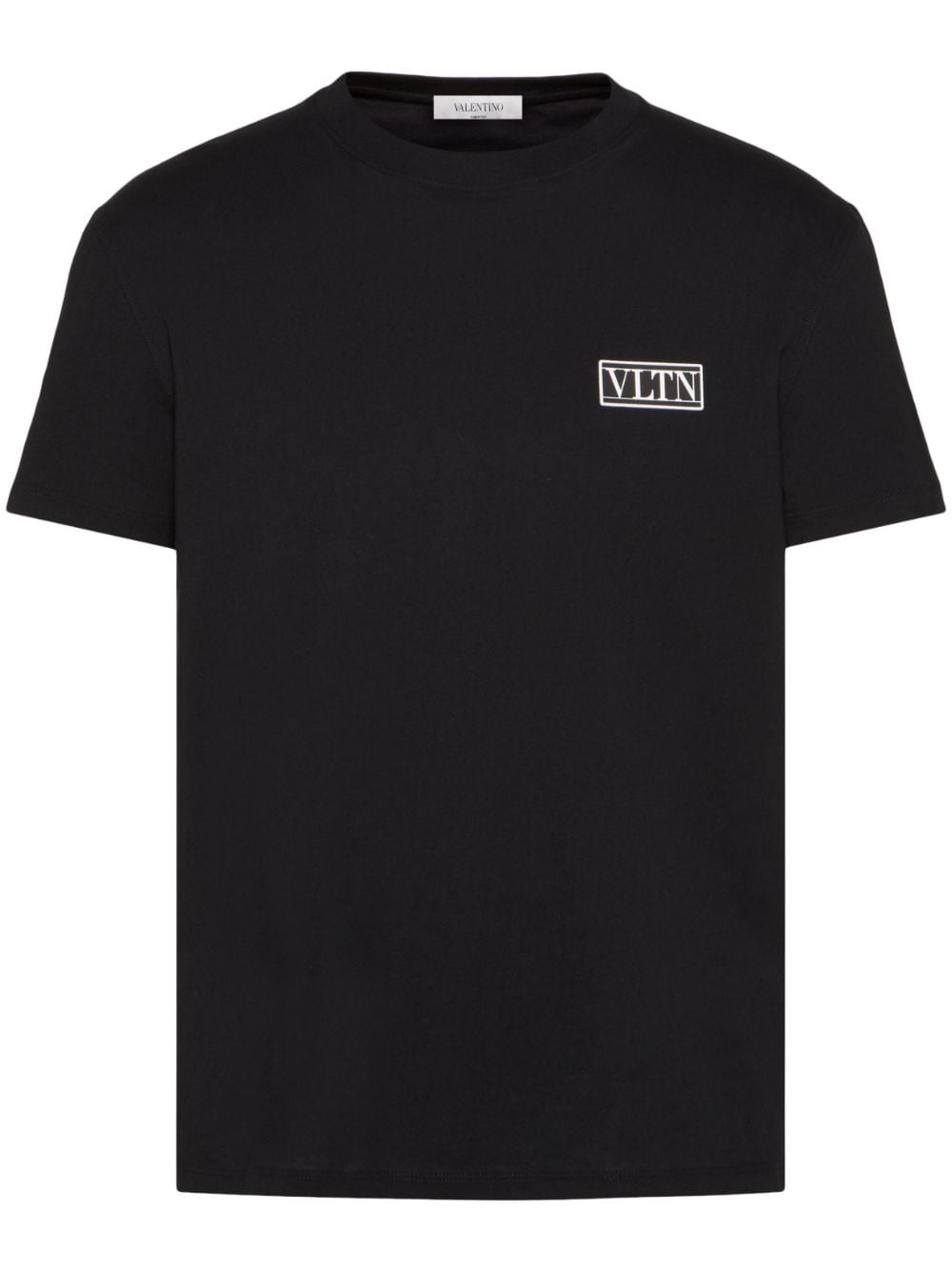 Shop Valentino Vltn Logo-patch T-shirt In Black