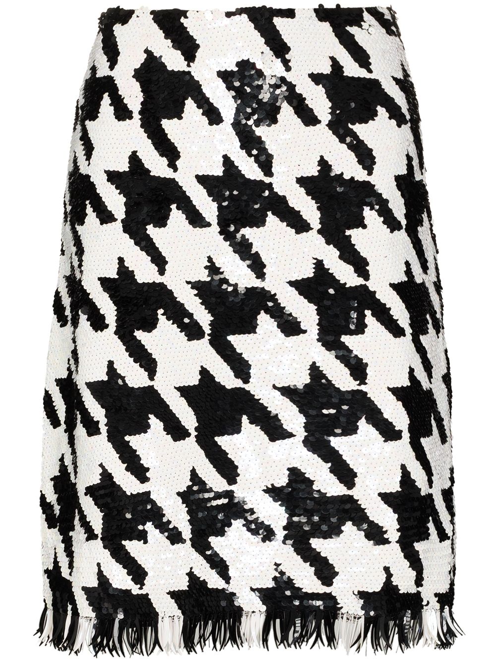 ASHISH HOUNDSTOOTH-PATTERN SEQUIN-EMBELLISHED SKIRT