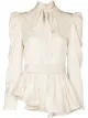 Image 1 of Silvia Tcherassi Abigail tie-neck peplum blouse