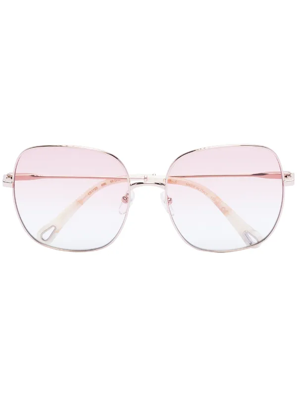 chloe square aviator sunglasses