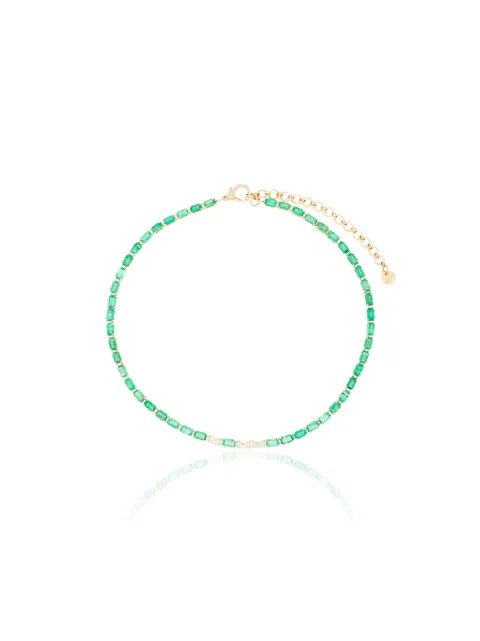 SHAY Bracciale in oro 18kt con smeraldi e diamanti