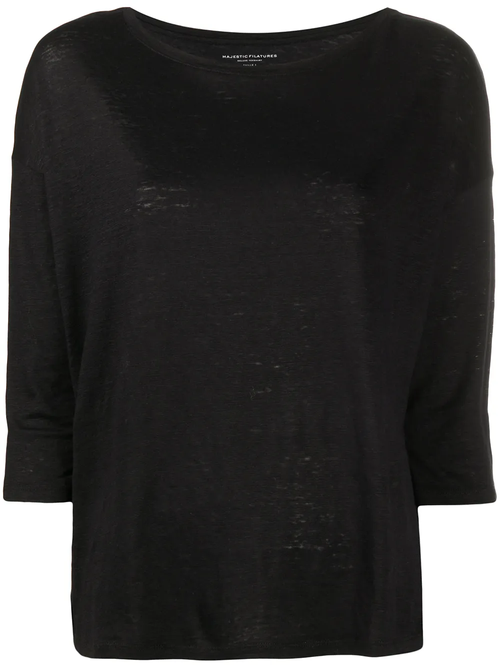 Majestic Filatures T-Shirt mit lockerem Schnitt - Schwarz