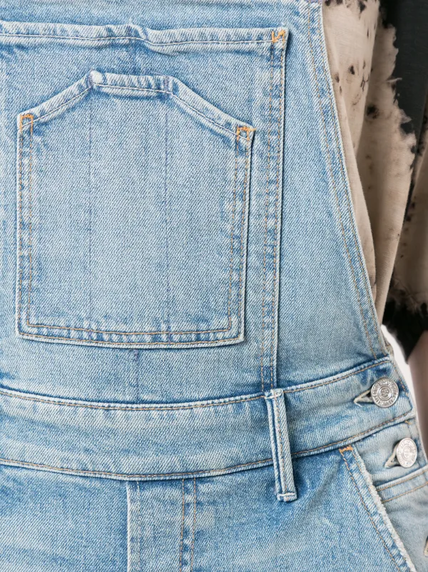 wide leg denim dungarees