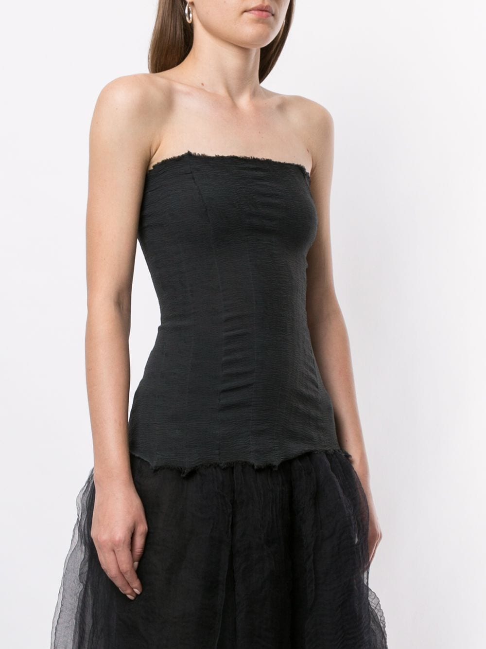 фото Marc le bihan crinkled strapless top