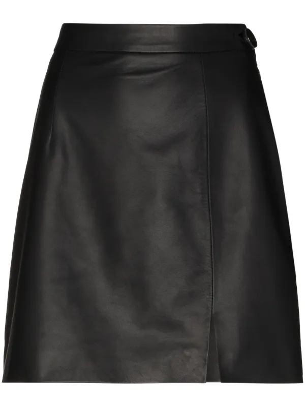 black high waisted mini skirt