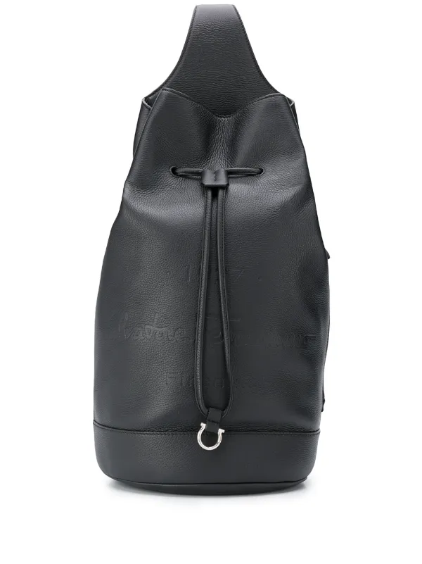 single strap backpack leather