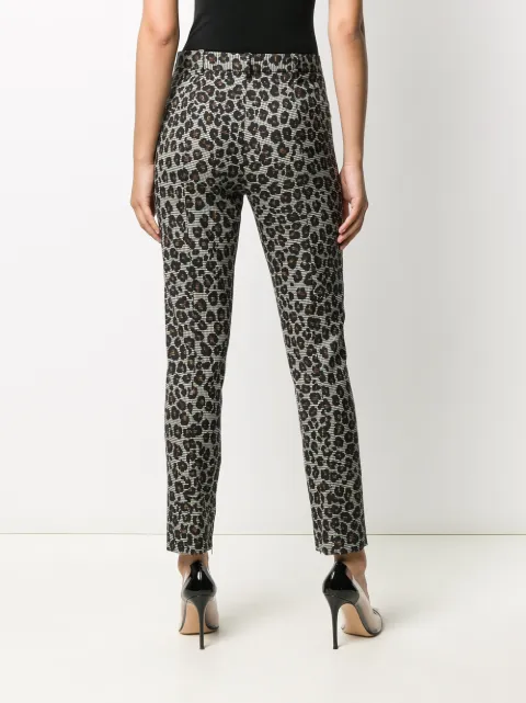 Versace Leopard Print Tailored Trousers 