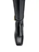 Versace safety pin knee-high boots