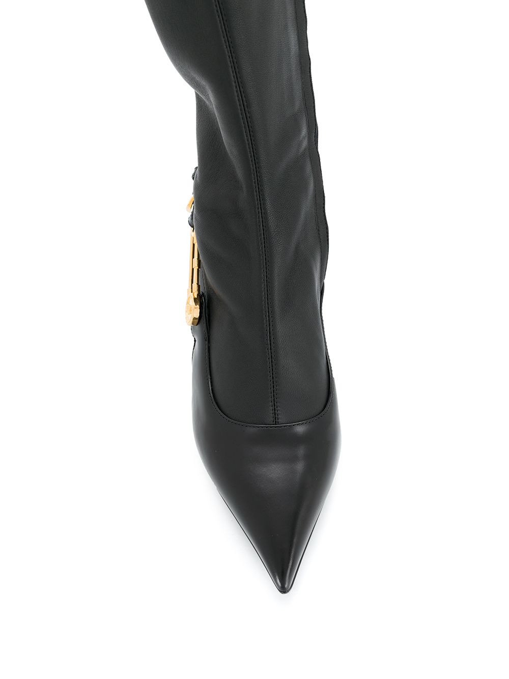 фото Versace сапоги с декором safety pin