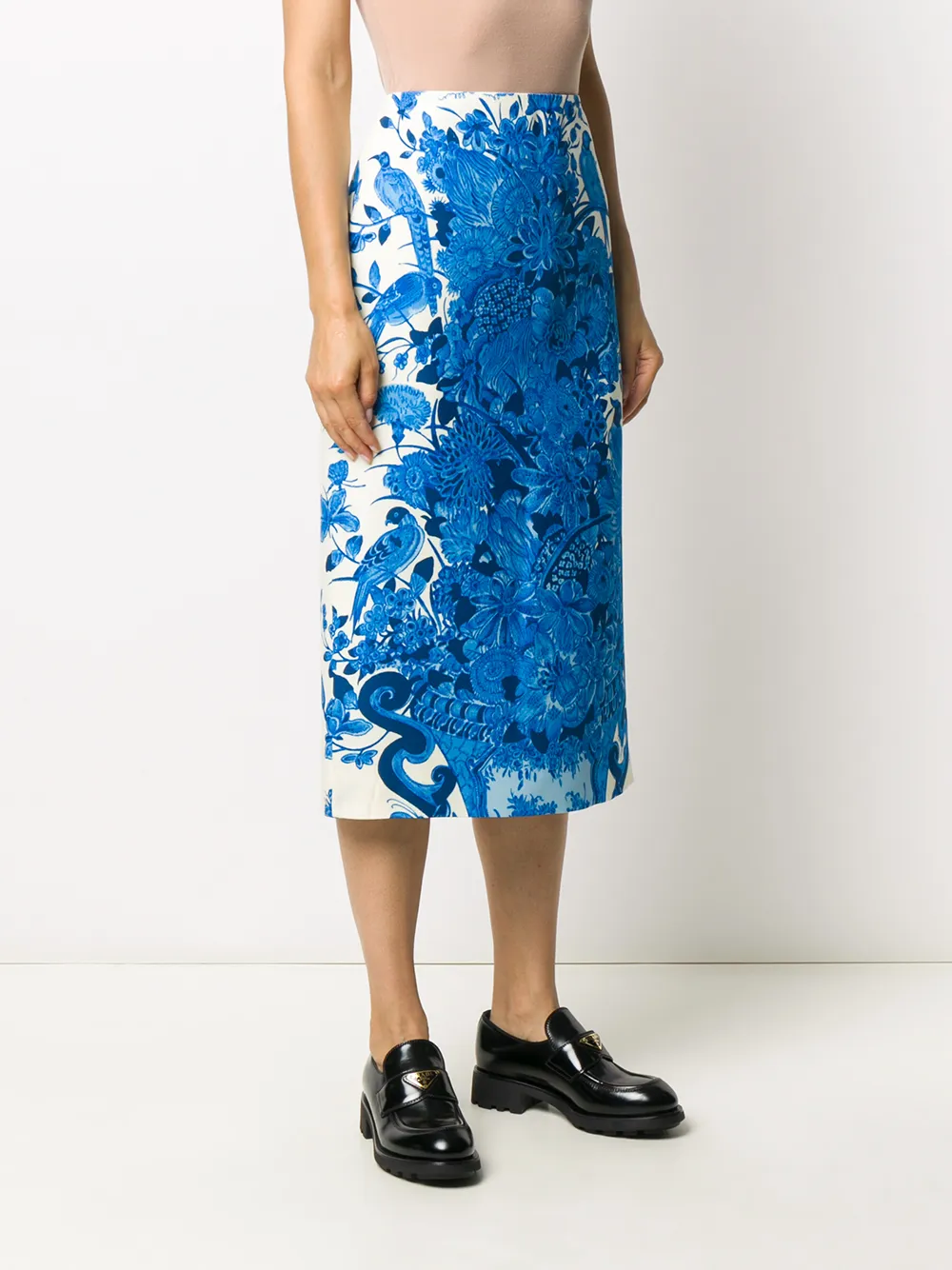 Valentino Garavani floral-print mid-length skirt | Skirts | Image 3