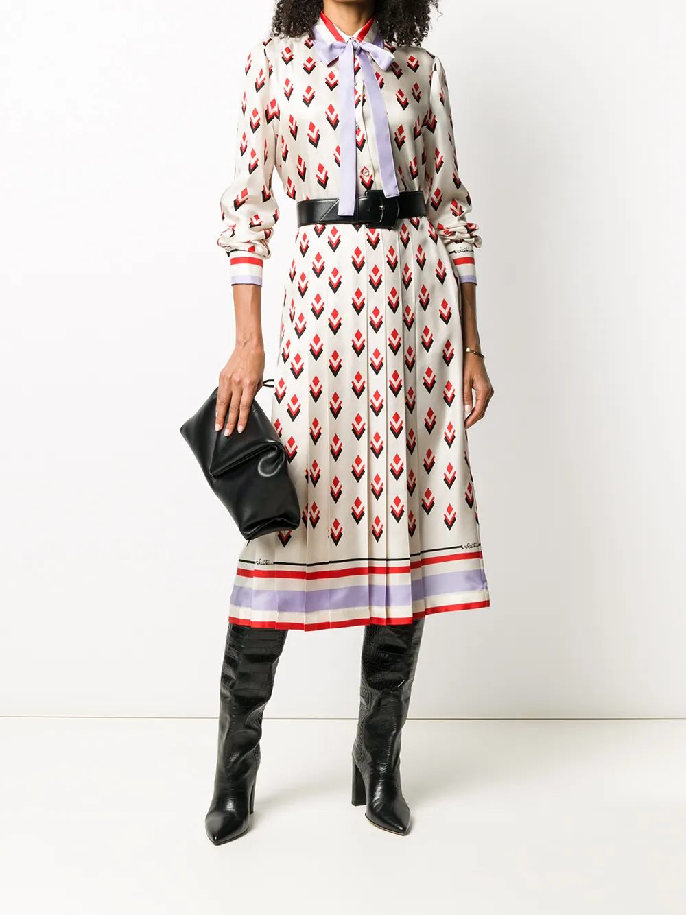 Valentino Garavani Plooirok met print Beige