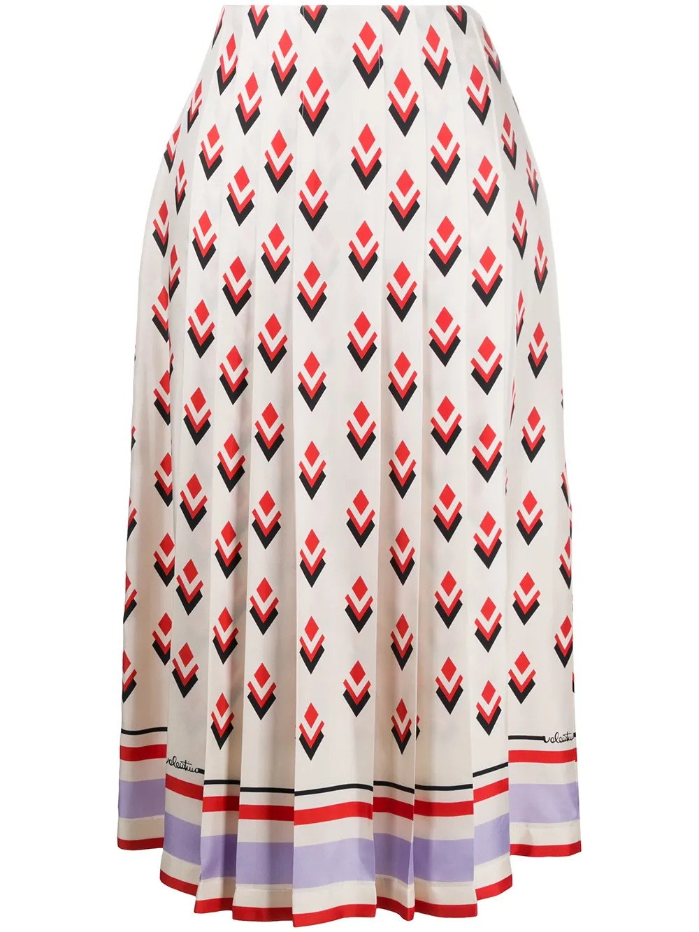 Valentino Garavani Plooirok met print Beige