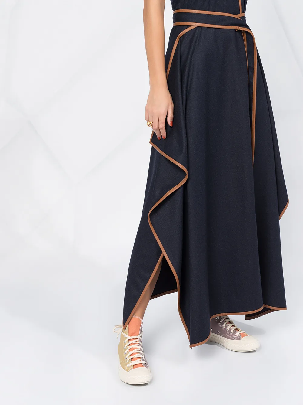 Stella McCartney Eloise maxi-jurk met contrasterende afwerking Blauw