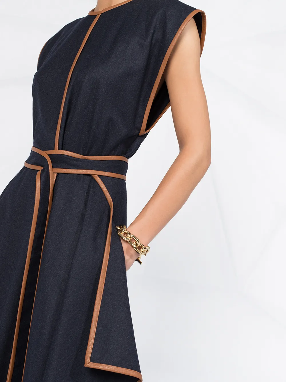 Stella McCartney Eloise maxi-jurk met contrasterende afwerking Blauw
