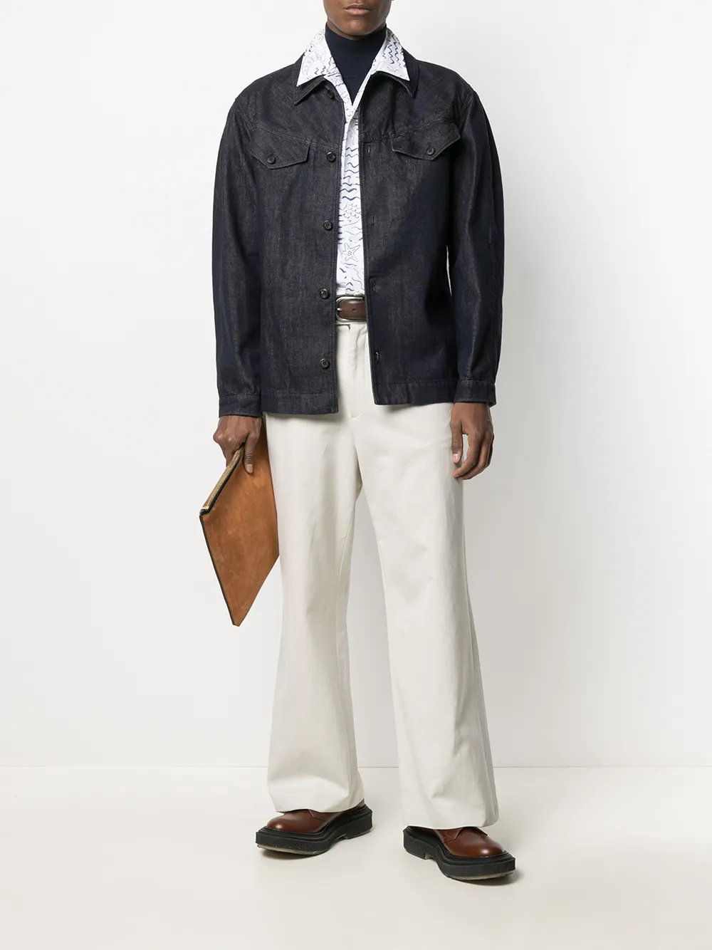 Image 2 of Salvatore Ferragamo dark wash denim jacket
