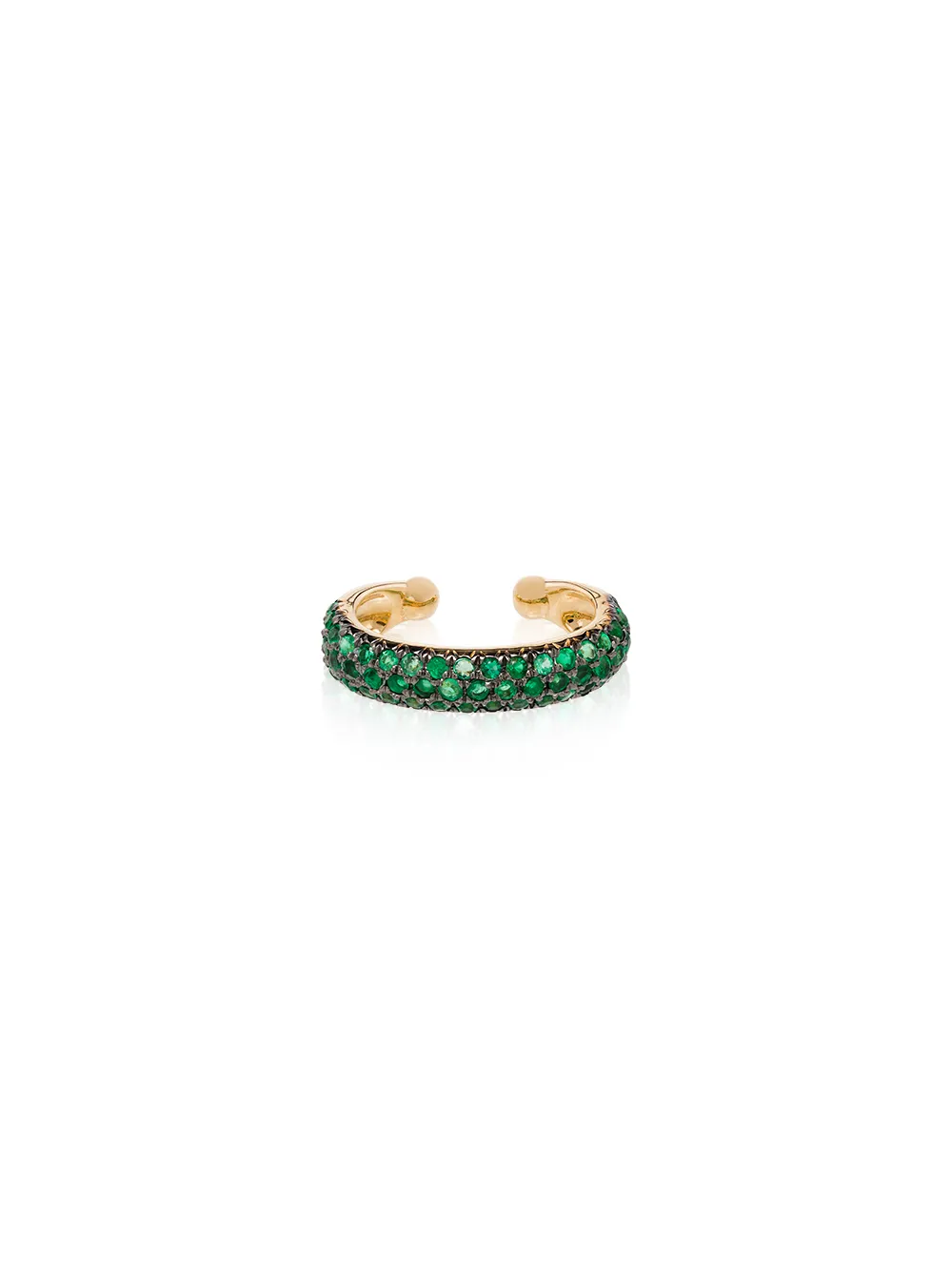 Image 1 of SHAY 18kt yellow gold Jumbo emerald ear cuff