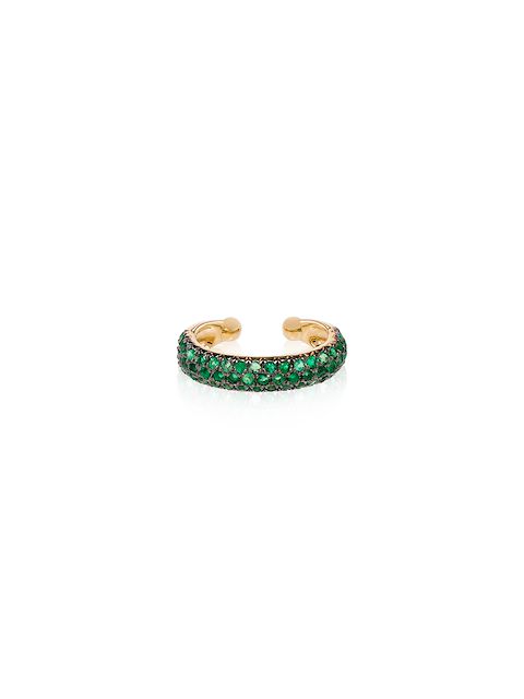 SHAY 18kt yellow gold Jumbo emerald ear cuff