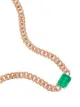 SHAY 18kt rose gold emerald diamond choker