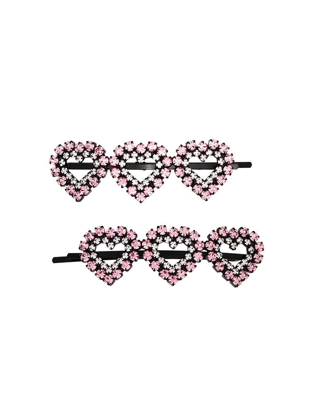 фото Ashley williams pink heart crystal hair clips