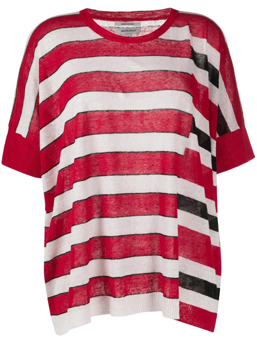 Woolrich Kurzärmeliges Strickoberteil - Rot