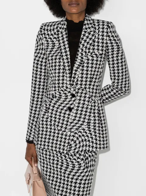 off white houndstooth blazer