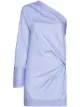 Image 1 of Off-White one-shoulder cotton mini dress