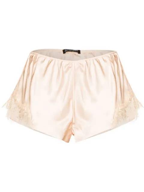 Sainted Sisters Scarlett lace-trim silk shorts