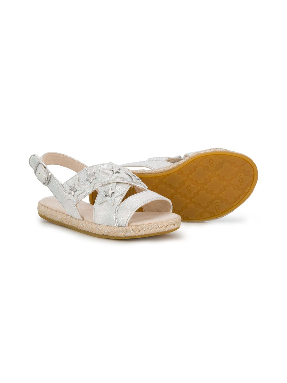 фото Ugg kids allairey star plaque detail sandals