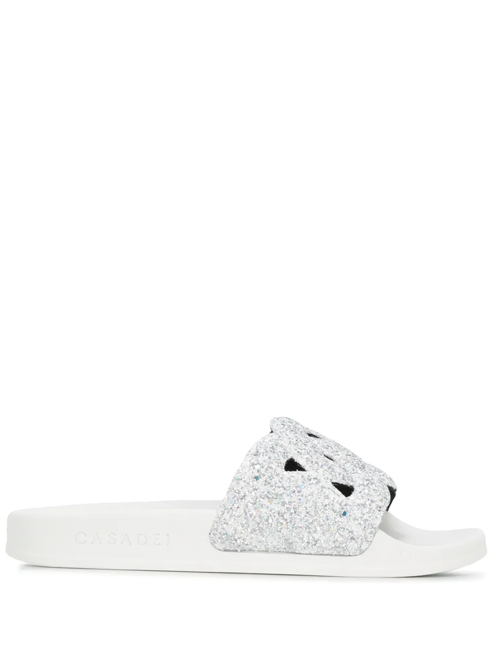 Casadei glitter strap slides Casadei glitter strap slides